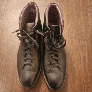 Vintage Foundry Co mens black leather boots, size 13